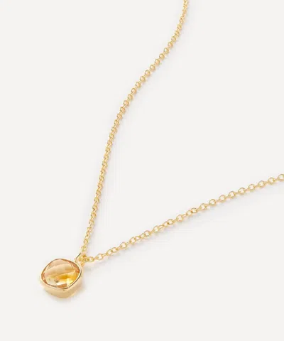 Auree 18ct Gold-plated Vermeil Silver Brooklyn Citrine Pendant Necklace