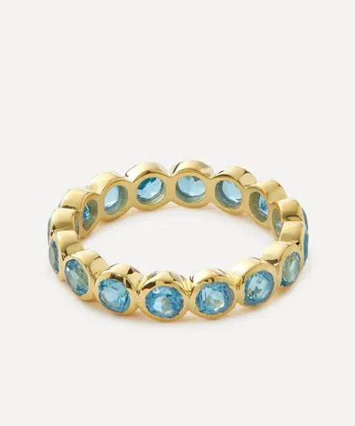 Auree 18ct Gold-plated Vermeil Silver Ortigia Blue Topaz Ring