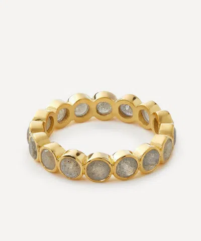 Auree 18ct Gold-plated Vermeil Silver Ortigia Labradorite Ring