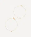 Auree 18ct Gold-plated Vermeil Silver Verona Heart Bracelets Set Of Two