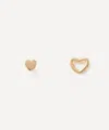 Auree 18ct Gold-plated Vermeil Silver Verona Mini Heart Stud Earrings Set Of Two
