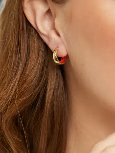 Auree Jewellery Havana Huggie Hoop Earrings In Gold
