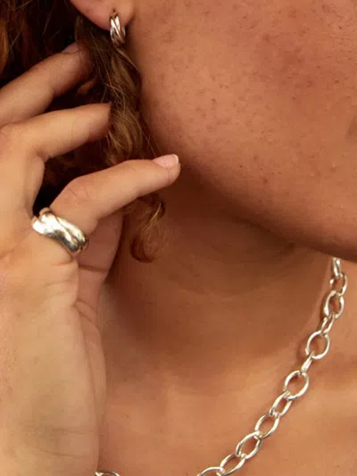 Auree Jewellery Mini Knightsbridge Triple Hoop Earrings In Orange