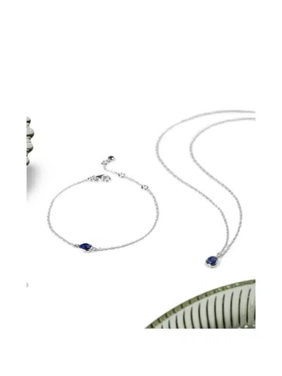 Auree Jewellery Mini Manhattan Sapphire Necklace In Metallic