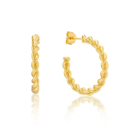 Auree Jewellery Women's Alhambra Large Gold Vermeil Hoop Earrings