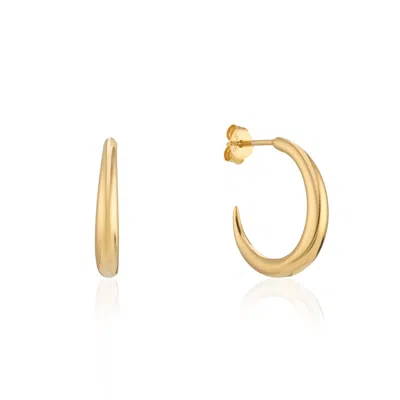 Auree Jewellery Women's Alta Gold Vermeil Crescent Shaped Hoops