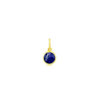 Auree Jewellery Women's Blue Bali 9ct Gold & Lapis Lazuli September Birthstone Pendant