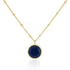 Auree Jewellery Women's Blue / Gold Barcelona September Birthstone Necklace Lapis Lazuli In Multi