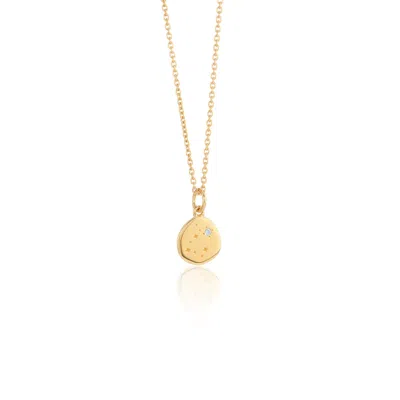 Auree Jewellery Women's Blue Inari Zodiac Sagittarius Gold Vermeil Necklace