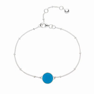 Auree Jewellery Women's Blue / Silver Barcelona Silver December Birthstone Bracelet Turquoise In Metallic