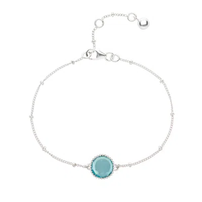 Auree Jewellery Women's Blue / Silver Barcelona Silver March Birthstone Bracelet Blue Topaz In Multi