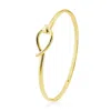 Auree Jewellery Women's Boltons Gold Vermeil Tear Drop Hook Bangle In Gold