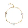 Auree Jewellery Women's Brown Miramar Multi Gemstone & Gold Vermeil Friendship Bracelet In Brown