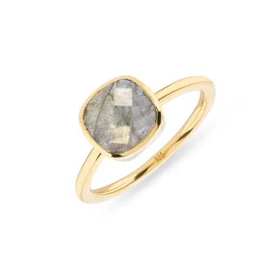 Auree Jewellery Women's Brown Mondello Labradorite Gold Vermeil Ring
