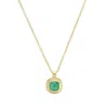 Auree Jewellery Women's California Cushion Green Onyx Necklace