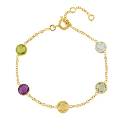 Auree Jewellery Women's Chennai Multi Gemstone & Gold Vermeil Bracelet