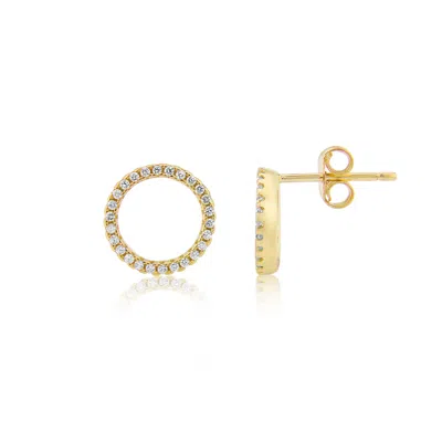 Auree Jewellery Women's Chora Yellow Gold & Cubic Zirconia Earrings