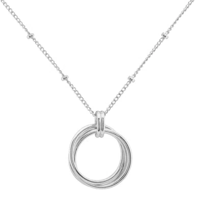 Auree Jewellery Women's Cordoba Sterling Silver Triple Ring 20-22" Necklace