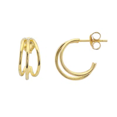 Auree Jewellery Women's Cordoba Triple Gold Vermeil Hoop Earrings