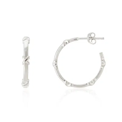 Auree Jewellery Women's Deia Piccolo Sterling Silver Kiss Hoop Earrings In Metallic