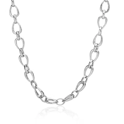 Auree Jewellery Women's Egerton Sterling Silver Raindrop Link Necklace In Metallic