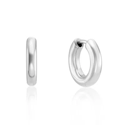 Auree Jewellery Women's Fernshaw Mini Silver Huggie Hoop Earrings