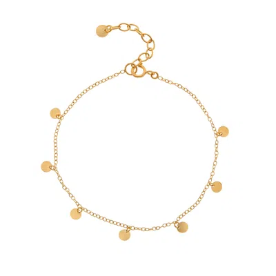 Auree Jewellery Women's Frascati Gold Vermeil Multi Disc Bracelet In Gray
