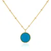 Auree Jewellery Women's Gold / Blue Barcelona December Birthstone Necklace Turquoise In Multi