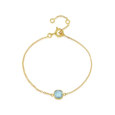 Auree Jewellery Women's Gold / Blue Brooklyn Blue Topaz & Gold Vermeil Bracelet