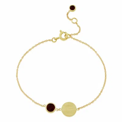 Auree Jewellery Women's Gold / Brown Bali 9ct Gold November Birthstone Bracelet Smokey Quartz