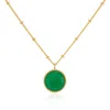 Auree Jewellery Women's Gold / Green Barcelona May Birthstone Necklace Chrysoprase In Multi