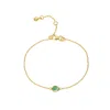Auree Jewellery Women's Gold / Green Hampton Emerald & Gold Vermeil Bracelet In Multi