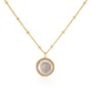 Auree Jewellery Women's Gold / Pink Barcelona October Birthstone Necklace Rose Quartz In Multi