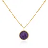 Auree Jewellery Women's Gold / Purple Barcelona February Birthstone Necklace Amethyst In Multi
