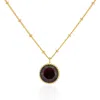 Auree Jewellery Women's Gold / Red Barcelona January Birthstone Necklace Garnet In Multi