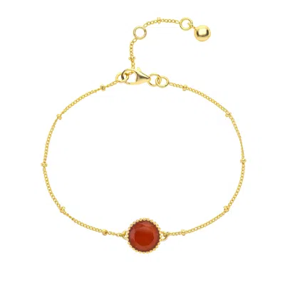 Auree Jewellery Women's Gold / Red Barcelona July Birthstone Bracelet - Gold, Red