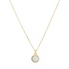 Auree Jewellery Women's Gold / White Aurora Mother Of Pearl & Gold Vermeil Necklace