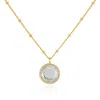 Auree Jewellery Women's Gold / White Barcelona April Birthstone Gold Necklace Crystal In Multi