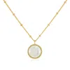 Auree Jewellery Women's Gold / White Barcelona June Birthstone Necklace Moonstone In Multi