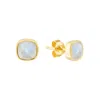 Auree Jewellery Women's Gold / White Brooklyn Moonstone & Gold Vermeil Stud Earrings