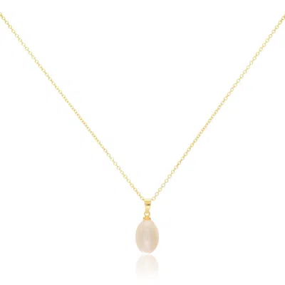 Auree Jewellery Women's Gold / White Gloucester White Freshwater Pearl & Gold Vermeil Pendant