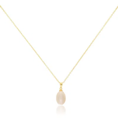 Auree Jewellery Women's Gold / White Gloucester White Freshwater Pearl & Gold Vermeil Pendant In Multi