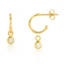 Auree Jewellery Women's Gold / White Hampton Moissanite & Gold Vermeil Interchangeable Gemstone Earrings In Multi