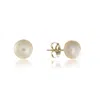 Auree Jewellery Women's Gold / White Seville White Pearl & Yellow Gold Vermeil Stud Earrings In Multi