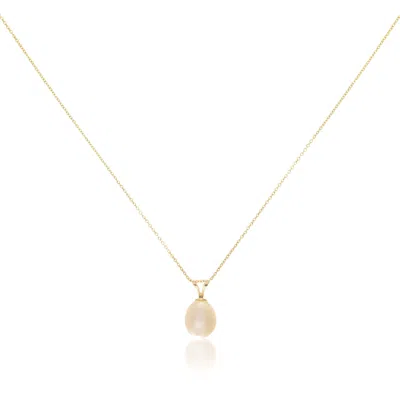 Auree Jewellery Women's Gold / White Thurloe White Pearl & 9ct Gold Pendant