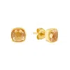 Auree Jewellery Women's Gold / Yellow / Orange Brooklyn Citrine & Gold Vermeil Stud Earrings