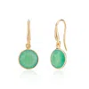 Auree Jewellery Women's Green / Gold Antibes Chrysoprase & Gold Vermeil Earrings In Multi
