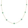Auree Jewellery Women's Green / Gold Antibes Chrysoprase & Gold Vermeil Necklace In Multi