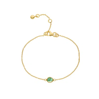 Auree Jewellery Women's Hampton Emerald & Gold Vermeil Bracelet