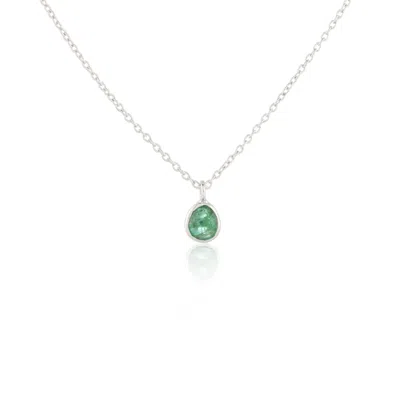Auree Jewellery Women's Hampton Emerald & Sterling Silver Necklace